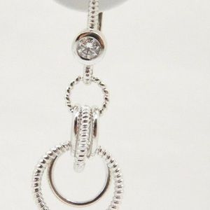 Judith Ripka Sterling Silver Hoop Earrings